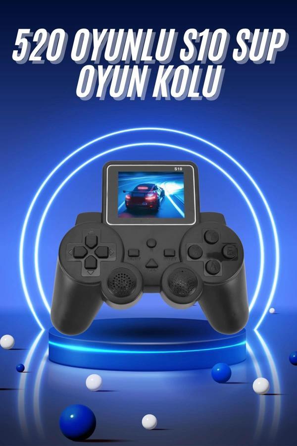 2.4 İnç Ekran 520 Oyunlu Retro Temalı Kablosuz Oyun Kolu El Atarisi - Image 1