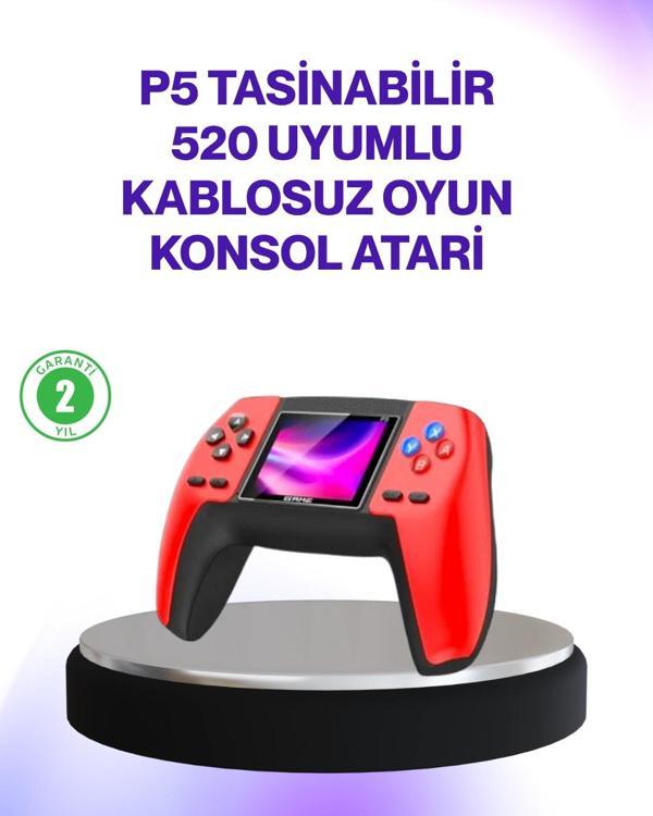 520 Klasik Oyunlu P5 Retro Elde Taşınabilir Konsol - Image 1