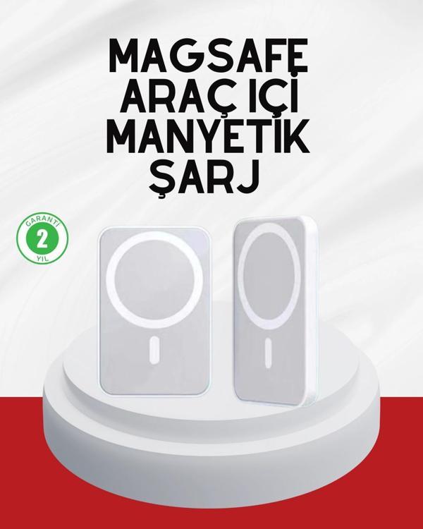 Şık Tasarımlı MagSafe Araç Telefon Tutucu Type-C Girişli - Image 1