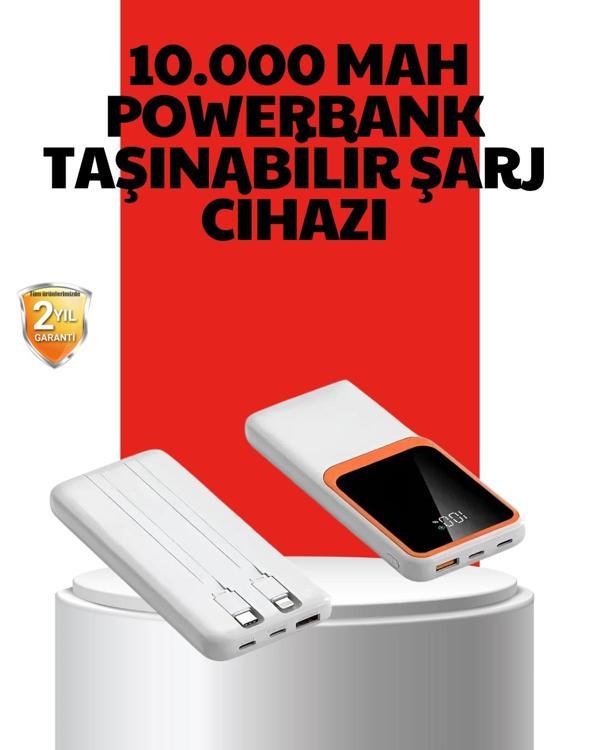 10000 mAh Taşınabilir Powerbank – Çift Çıkışlı Type-C ve Lightning Uyumlu - Image 1