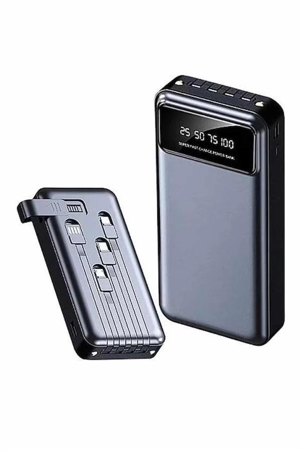 Hızlı Şarj Özellikli 20.000 Mah Dijital Göstergeli USB Girişli Android ve İOS Uyumlu Powerbank - Image 1