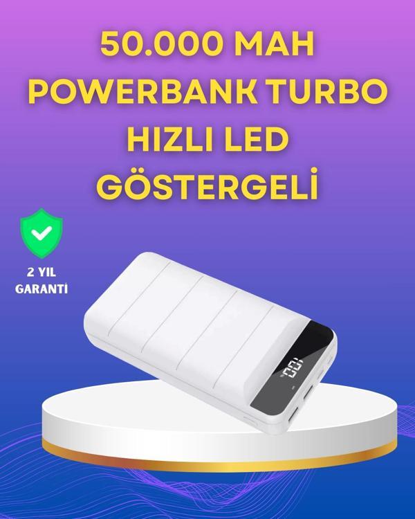 Lightning ve Type-C Girişli 50000mAh Powerbank - Image 1