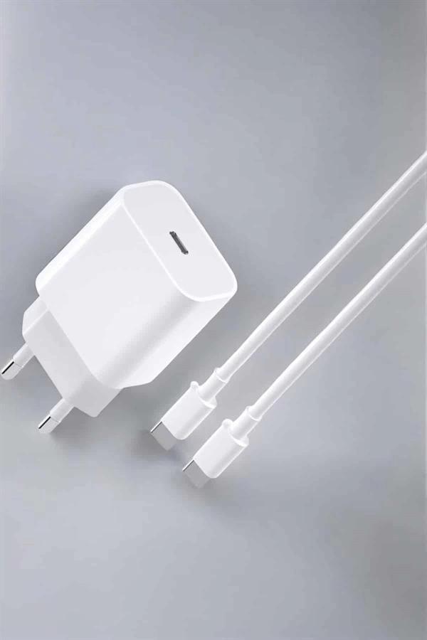 İOS Uyumlu Type-C Girişli Hızlı Şarj 15/15 Pro Max Adaptör ve Kablosu - Image 1