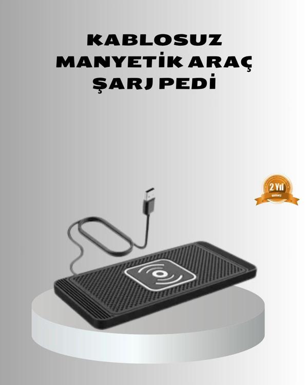 Manyetik Şarj Pedi 7.5W 10W 15W Hızlı Şarj Kaymaz Tabanlı - Image 1