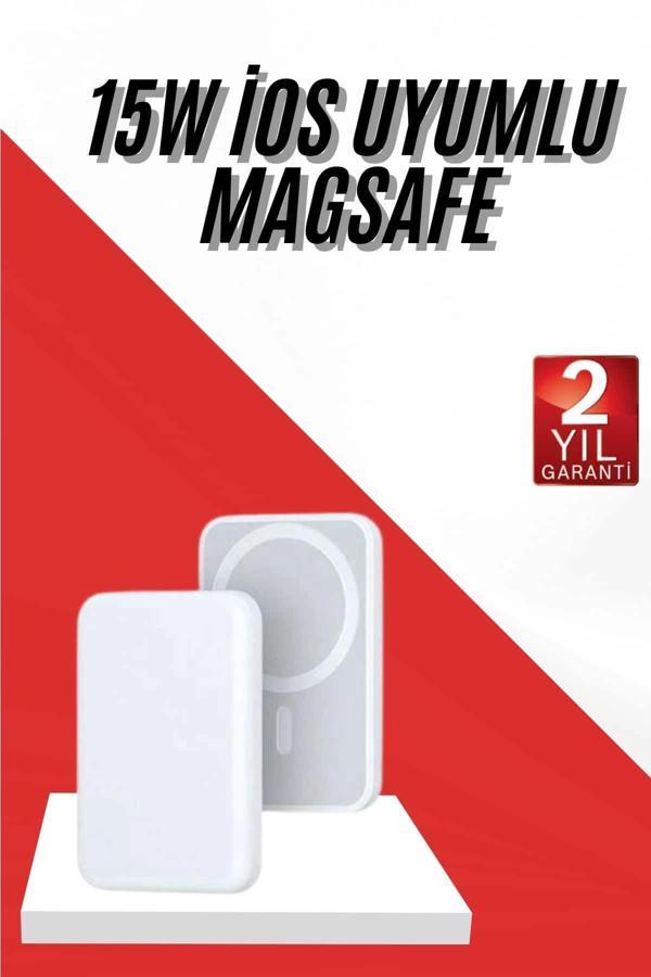 İOS Uyumlu Magsafe Kablosuz 15w Şarj Powerbank Magesafe - Image 1