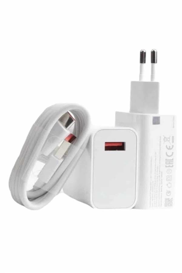 Beyaz Ultra Plus Hızlı Şarj Seti Şarj Adaptörü ve Kablosu 67W - Image 1