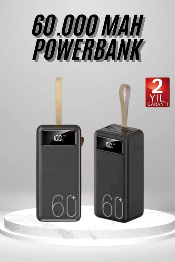 Powerbank 60.000 Mah Taşınabilir Şarj Hızlı El Fenerli Dijital Göstergeli - Image 1