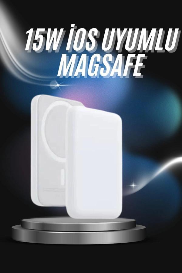 Kablosuz Magsafe Hızlı Şarj 5.000 mah Kablosuz Şarj Cihazı - Image 1