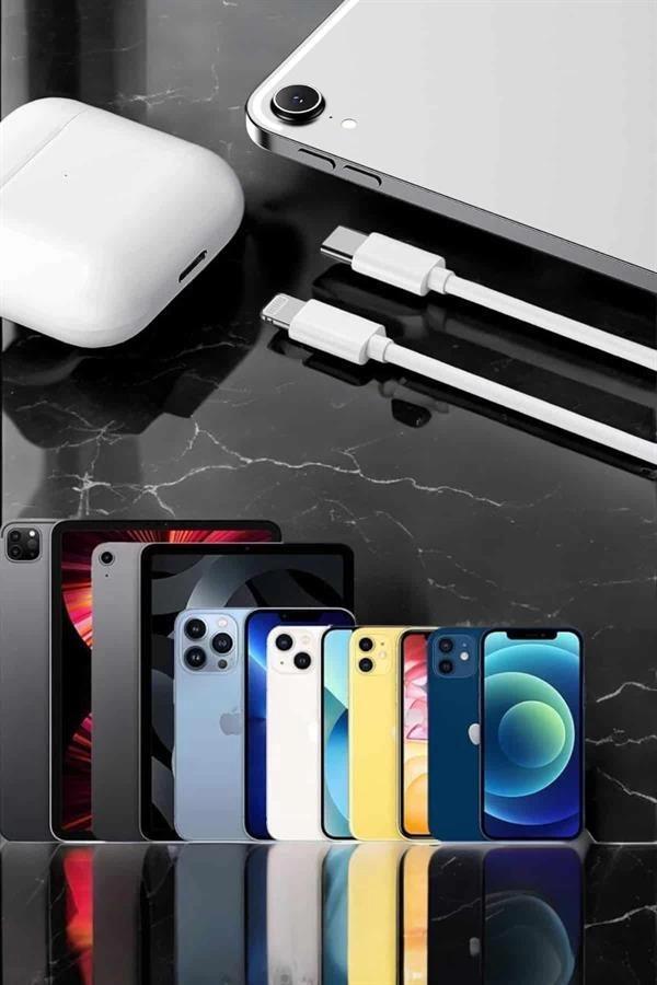 Iphone Uyumlu İOS Uyumlu Lightning Hızlı Şarj Tye C Lightning Şarj Kablosu - Image 1