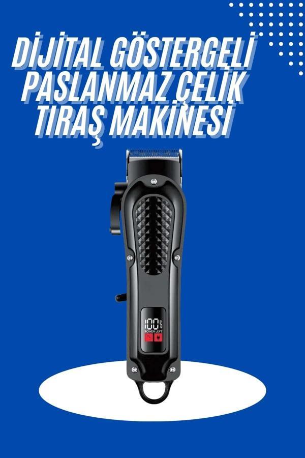 Profesyonel Saç Kesme Aleti Dijital Saç Sakal Tıraş Makinesi Uzun Ömürlü - Image 1