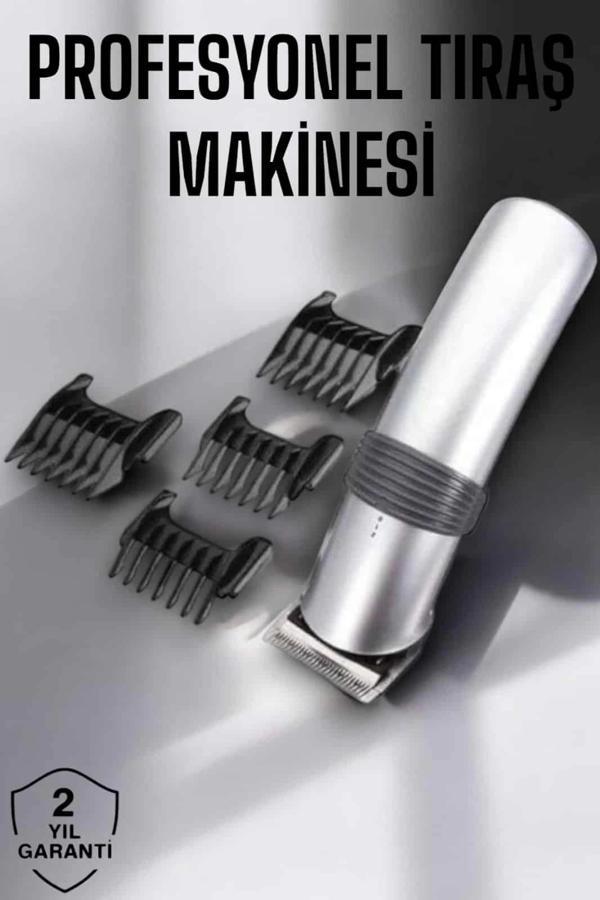 4 Taraklı Taşınabilir Profesyonel Saç ve Sakal Kesme Tıraş Makinesi - Image 1