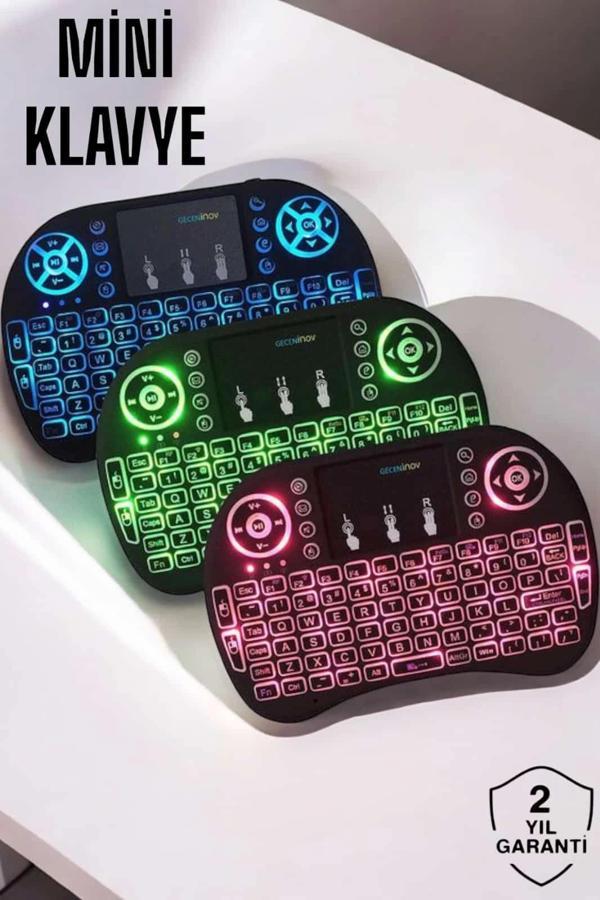 USB Bağlantılı Mini Q Klavye Işıklı Tüm Cihazlara Uyumlu - Image 1