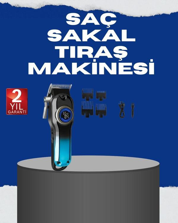 USB Type-C Şarjlı Kablosuz/Kablolu Erkek Tıraş Makinesi - Image 1