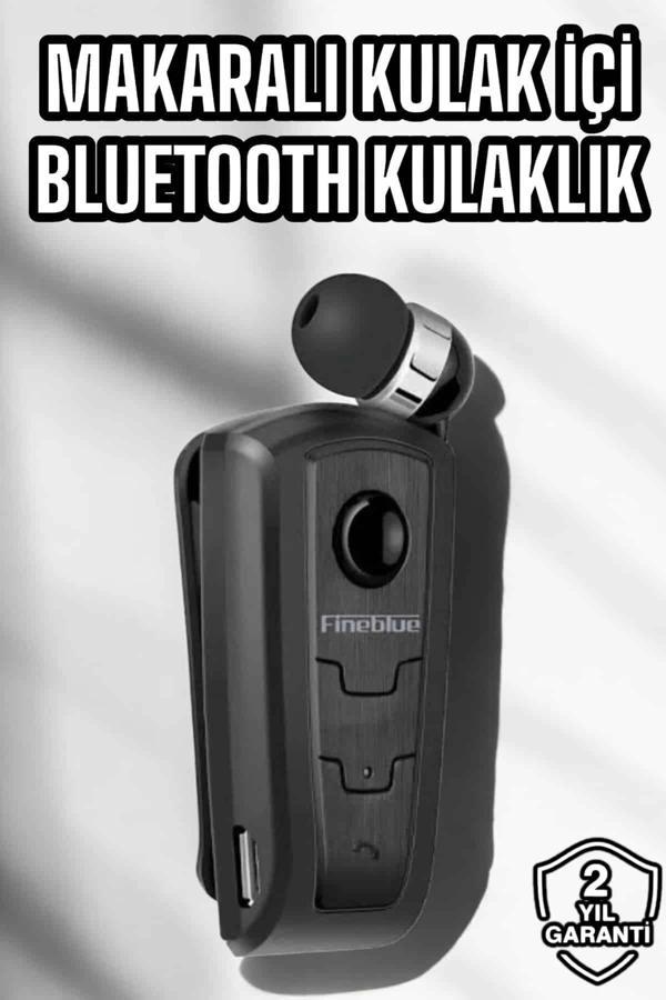 Makaralı Bluetooth Kulaklık Kulak İçi Android iOS Uyumlu Titreşimli - Image 1