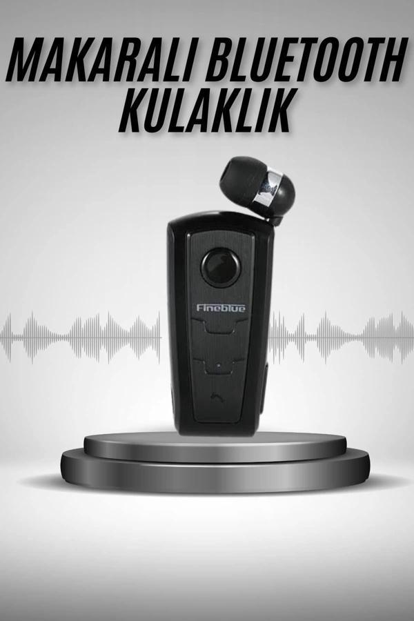 Makaralı Bluetooth Kulakiçi Yaka Kulaklığı Kablosuz Kulaklık - Image 1