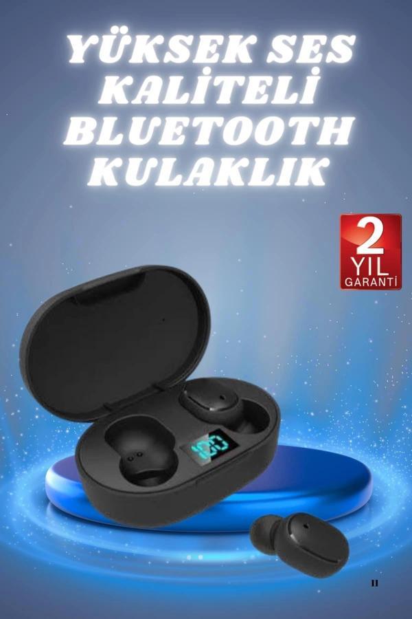 Kulaklık Dijital Göstergeli Bluetooth Bağlantılı Kablosuz Kulak İçi Mikrofonlu Dokunmatik Kontrol - Image 1