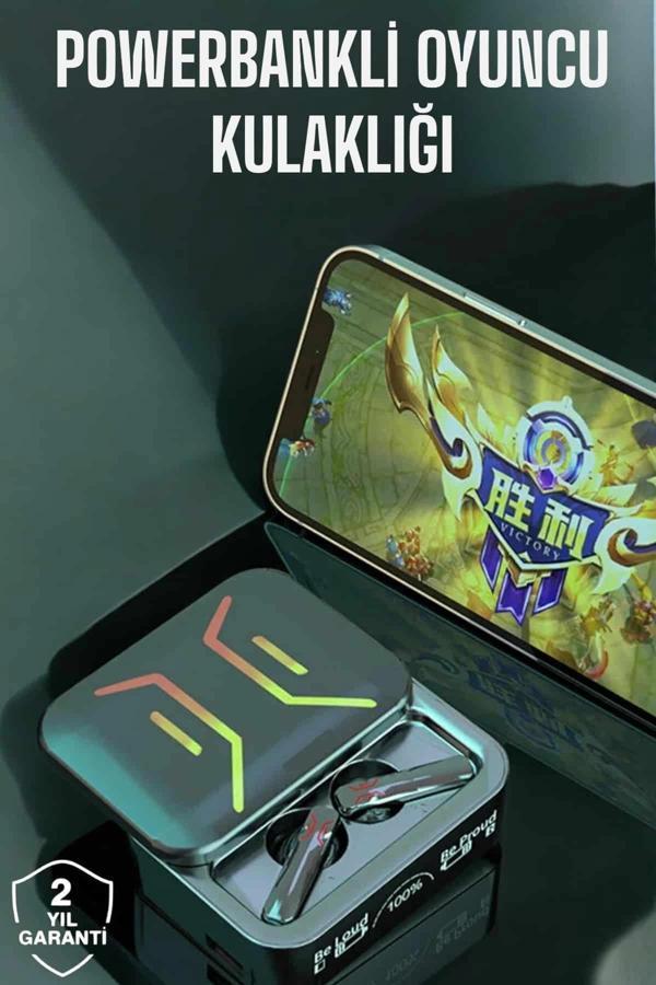 Powerbankli Bluetooth Kulaklık Yüksek Ses Kaliteli Kablosuz - Image 1