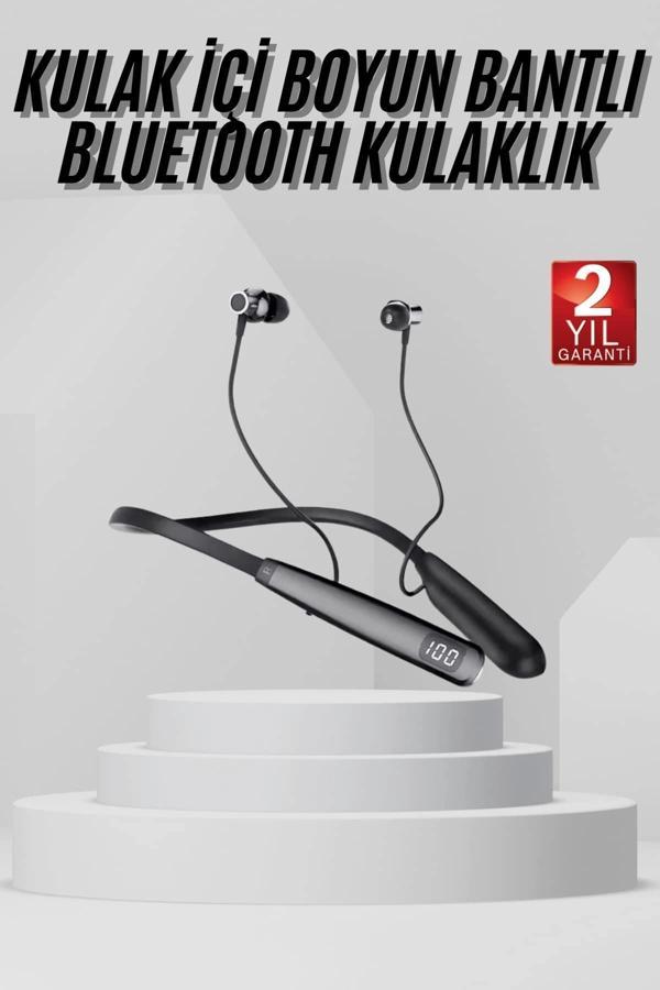 Boyun Askılı 100 Saat Kablosuz Kulaklık Göstergeli Bluetooth Kulaklık - Image 1