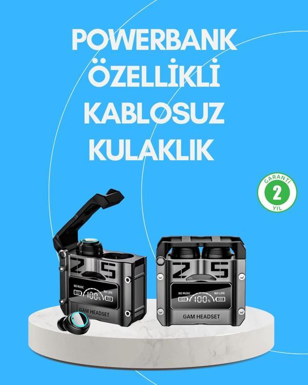 Şarj Kutulu Kablosuz Bluetooth Kulak İçi Spor Kulaklık - Image 1