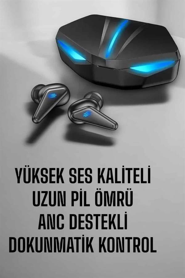 Bluetooth Oyuncu Kulaklığı Led Işıklı Kablosuz ANC Özelliği - Image 1