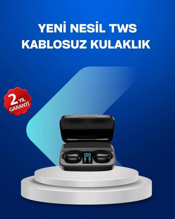 A10s TWS Bluetooth 5.0 Kablosuz Kulaklık 1800 mAh Şarj Kutulu - Image 1