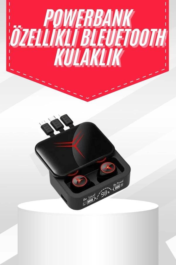 Tws Powerbank Kutulu Dijital Göstergeli Bluetooth Kulaklık Kablosuz Kulakiçi Kulaklık - Image 1