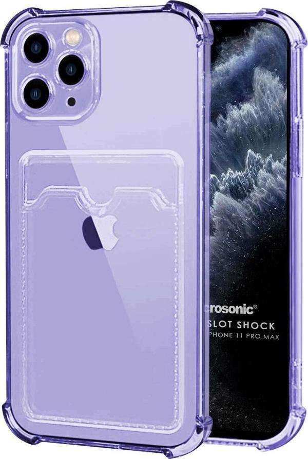 Microsonic Apple iPhone 11 Pro Max Card Slot Shock Kılıf Lila - Image 1