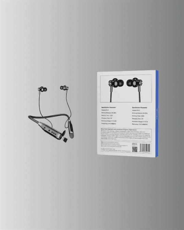 120 Saat Pil Ömrüyle Boyun Askılı Bluetooth Kulaklık – Spor ve Günlük Kullanım İçin - Image 1