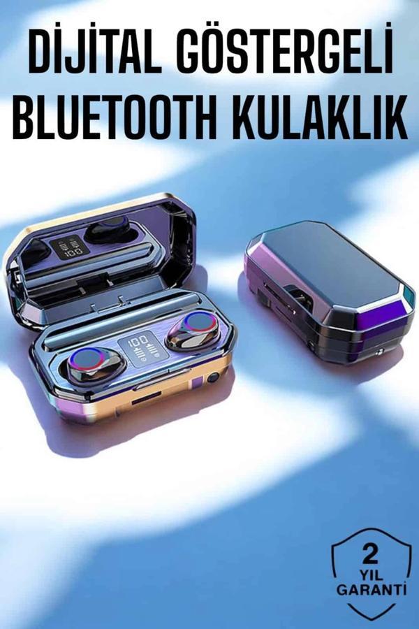 Dijital Göstergeli Bluetooth Bağlantılı Kulaklık Dokunmatik Kontrol - Image 1