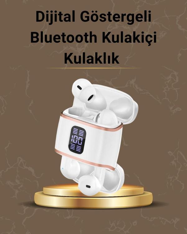 Dijital Göstergeli Bluetooth Kulakiçi Kulaklık – 4’lü Paket Gürültü Engellemeli - Image 1