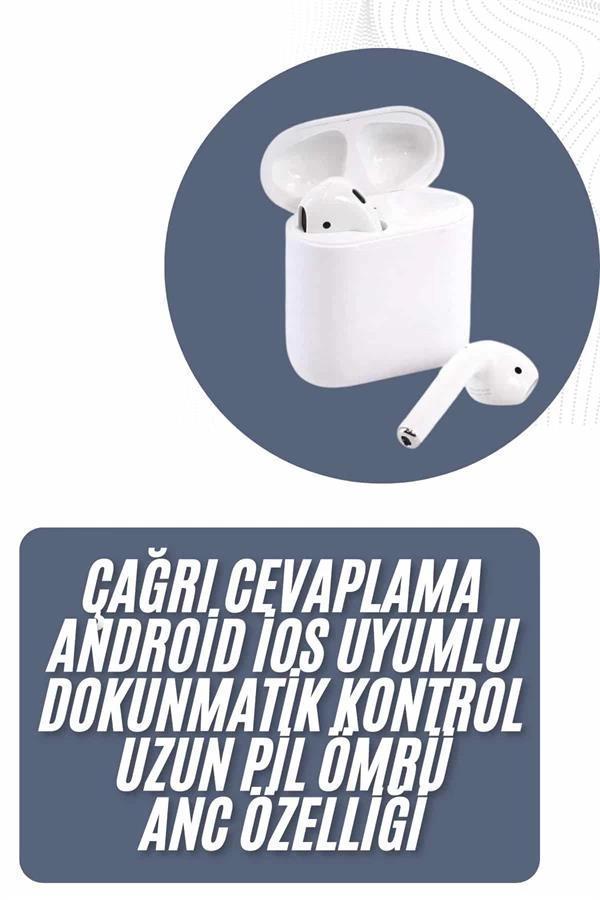 2025 Model Çağrı Cevaplayabilen Bluetooth Kulaklık Beyaz Dokunmatik Kontrol - Image 1
