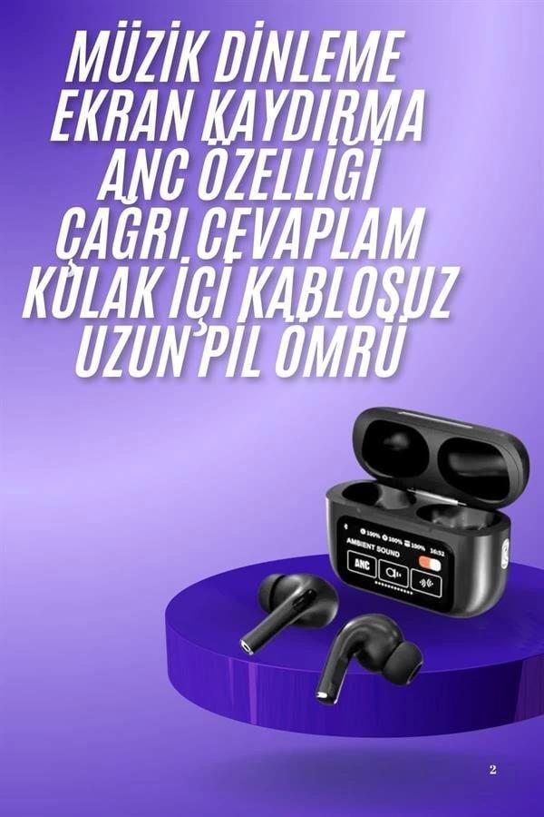 2.Nesil Pro Ekranlı Sesli Görüşme Yapabilen Kablosuz Bluetooth Kulaklık - Image 1