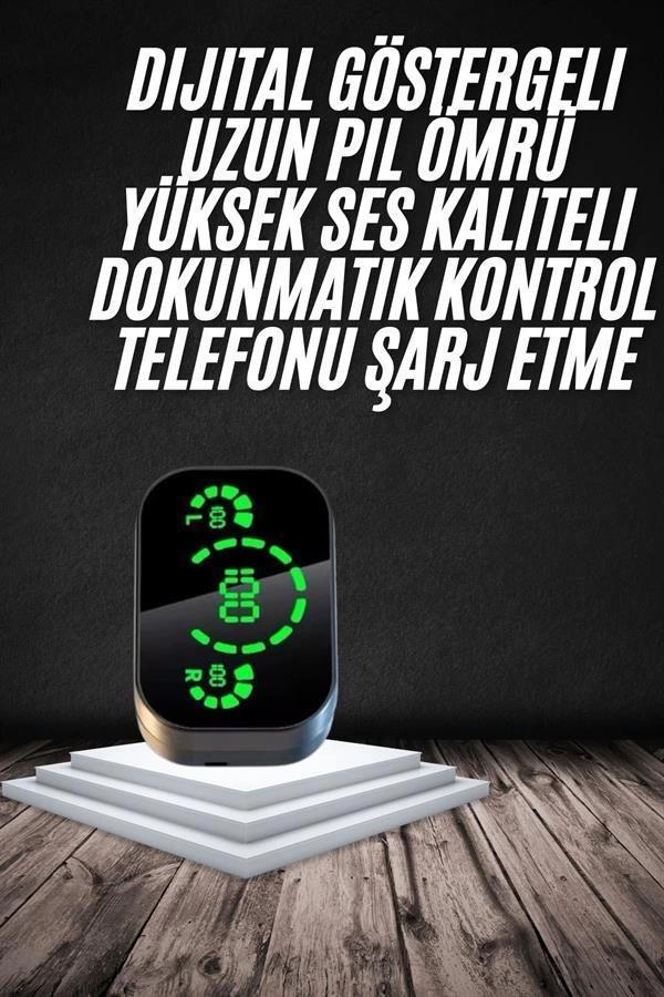 Yeni Nesil Bluetooth Kulaklık Çağrı Cevaplayabilen Dijital Göstergeli Powerbankli - Image 1