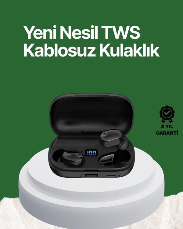 Telefon Şarj Destekli 1800 mAh A10s TWS Kablosuz Kulak İçi Kulaklık - Image 1