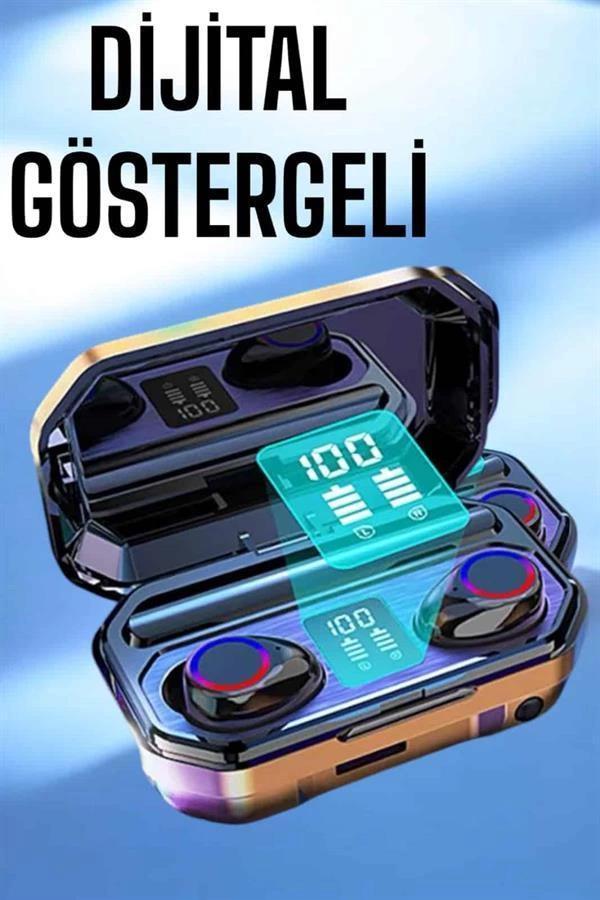 Dijital Göstergeli Bluetooth Bağlantılı Kulaklık Dokunmatik Kontrol - Image 1