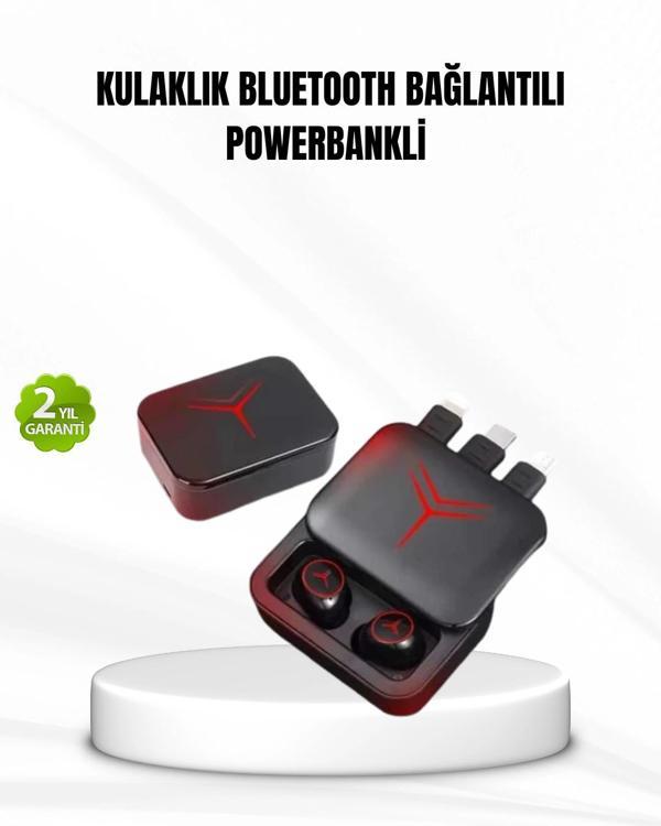 Bluetooth Powerbank Kulaklık – Kablosuz Uzun Pil Ömrü Dokunmatik ve Yüksek Ses Kalitesi - Image 1