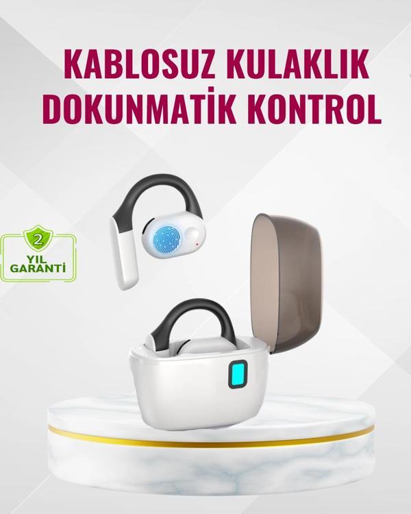TWS Bluetooth Kulaklık – Otomatik Şarj Taşınabilir Şarj Kutusu - Image 1