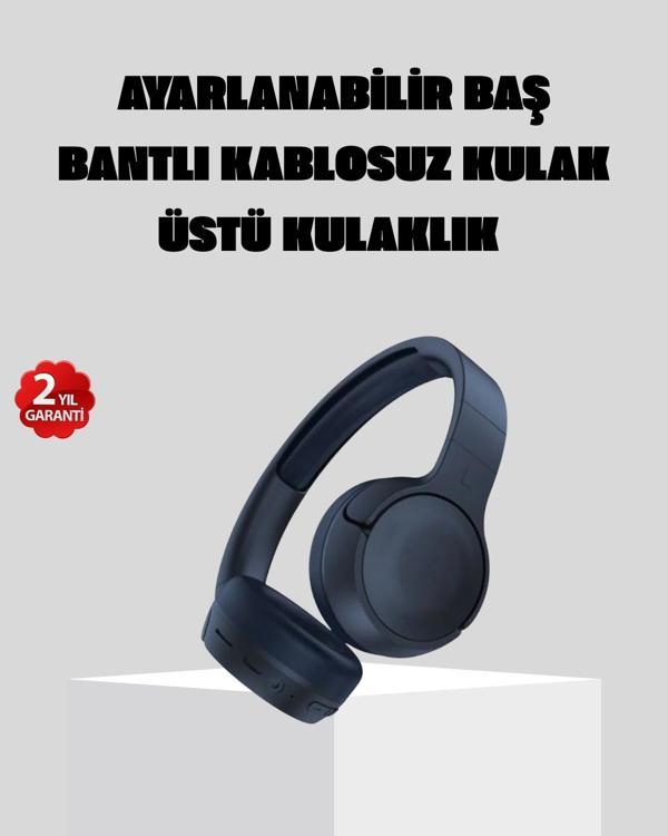 Kablosuz Bluetooth Kulaklık 5.0 18 Saat Kullanım Dinamik Sürücü Siyah - Image 1
