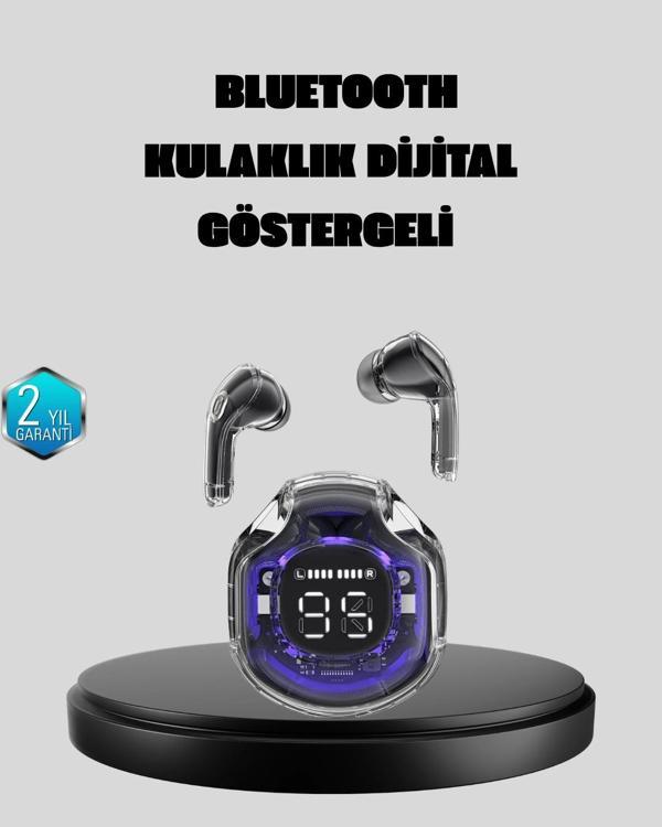 ENC Mikrofonlu Kablosuz Kulaklık Dokunmatik Kontrol ve LED Ekran Şarj Kutulu - Image 1