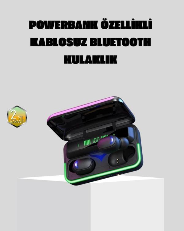 Kablosuz Oyuncu Kulaklığı Powerbank Şarj Kutulu RGB 5.1 - Image 1