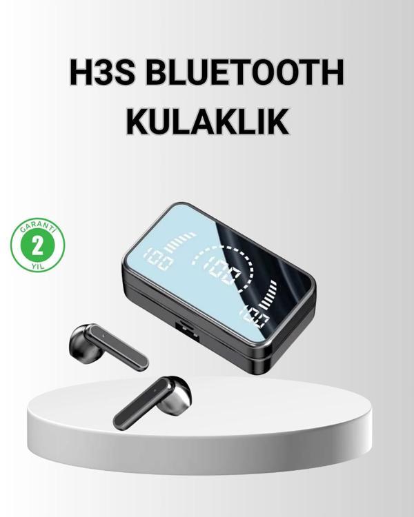 Ayna Ekranlı Bluetooth 5.1 Kablosuz Kulaklık – 3500 mAh Şarj Kutusu Suya Dayanıklı - Image 1