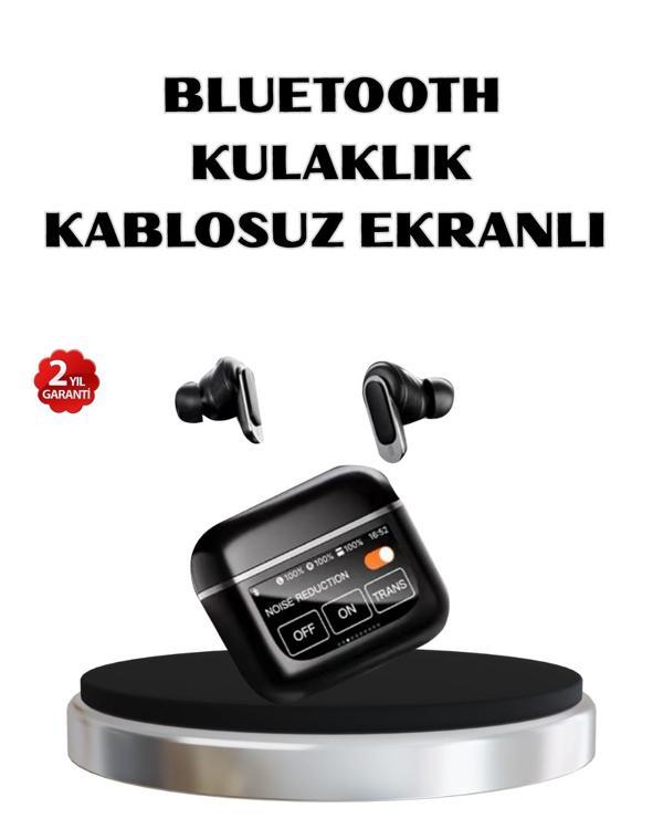 ANC Teknolojili Kablosuz Bluetooth Kulaklık – Dokunmatik Dijital Göstergeli Yüksek Ses Kalitesi - Image 1