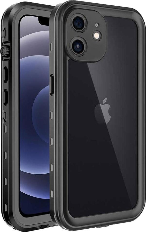 Microsonic Apple iPhone 12 Kılıf Waterproof 360 Full Body Protective Siyah - Image 1