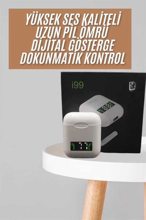 Bluetooth Kulaklık Dokunmatik Kontrol Uzun Pil Ömrü Dijital Göstergeli - Image 1