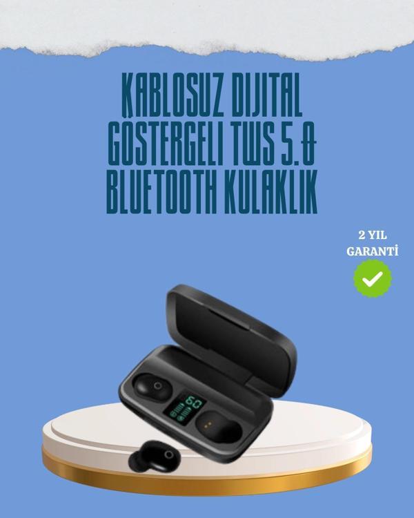 10 Metre Çekim Mesafeli Hafif Tasarımlı Bluetooth Kulaklık ve Şarj Kutusu Seti - Image 1