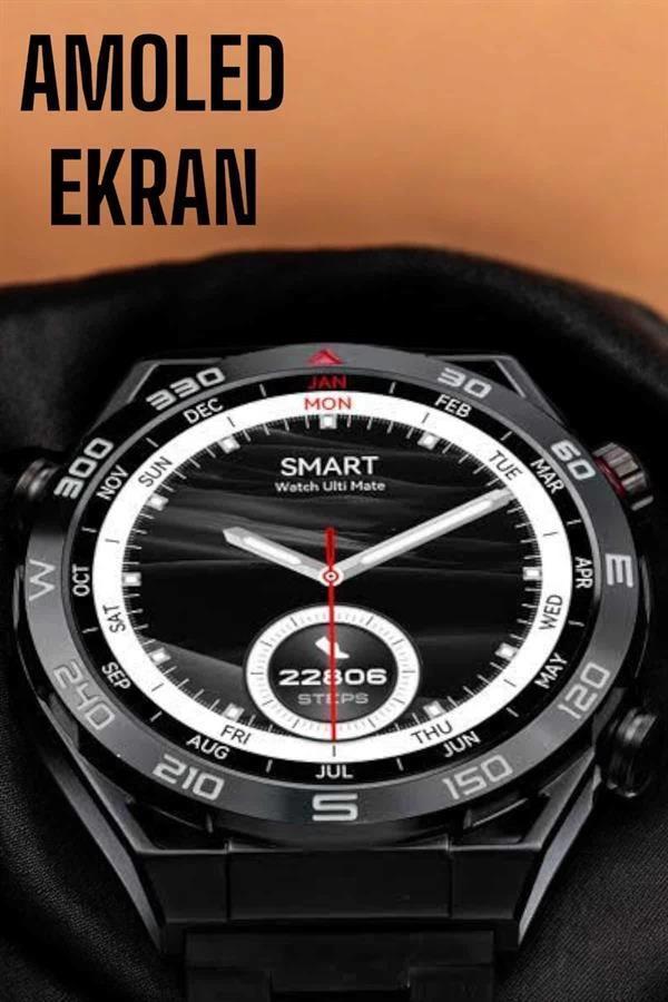 Akıllı Saat Yeni Nesil 2024 Model Metal Kordonlu Bluetooth Bağlantılı - Image 1