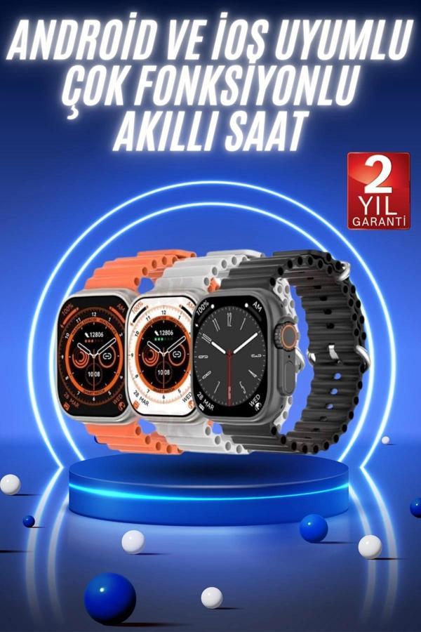 Akıllı Saat Ultra Android & İOS Uyumlu Arama Bildirim Özellikli - Image 1