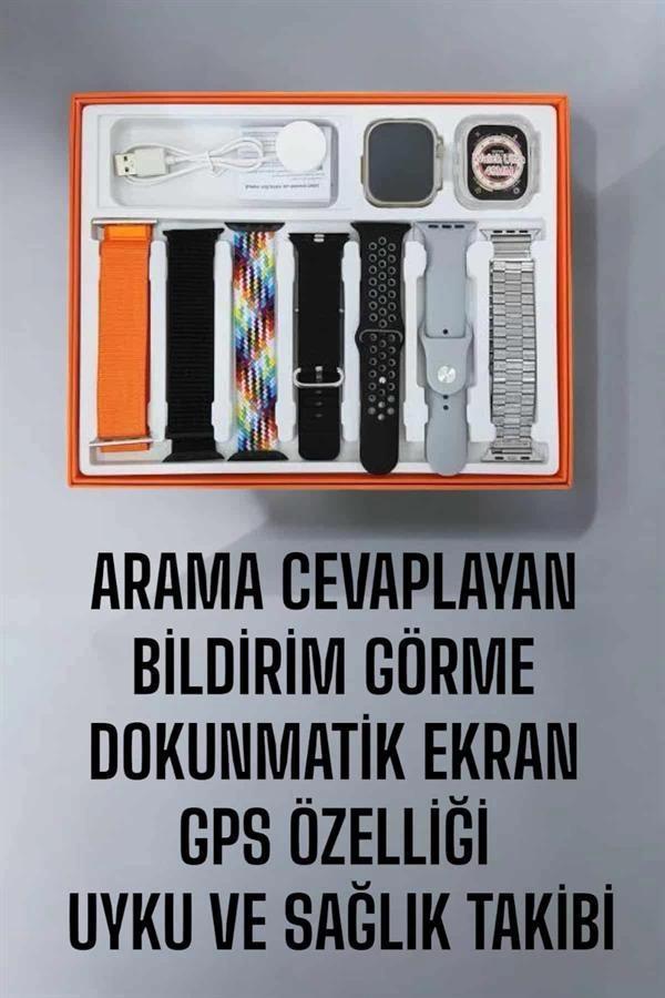 Akıllı Saat 7 Kordonlu MetalPlastik Ve Hasır Kordon Seçeneği - Image 1