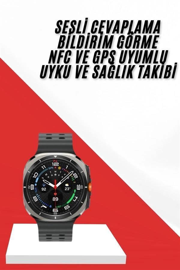 Akıllı Saat Müzik Dinleme Nabız Ölçer NFC ve GPS Uyumlu Sesli Asistan - Image 1