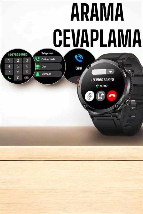 Akıllı Saat Yeni Nesil Bluetooth Bağlantılı Uyku ve Sağlık Takibi NFC ve GPS - Image 1